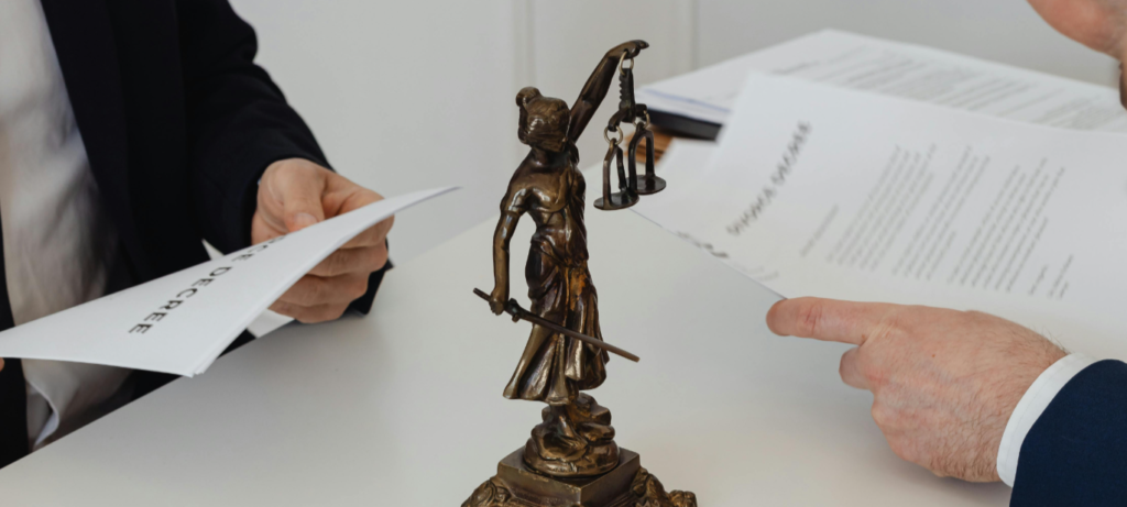 Slip and Fall Attorneys consulting a client who was injured due to a wet floor accident, providing legal guidance.